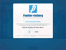 Tablet Screenshot of paehler-rietberg.de